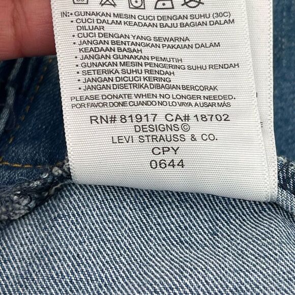 Levi’s Girl’s Medium Wash Pull-On Straight Leg Denim Jean Pants Size 7 - Picture 14 of 15
